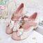 2015 Spring popular girl shoes baby girl beautiful princess shoes kids pearl and rhinestone trimmings shoes