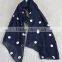 Fashion Spring Summer Dot Embrodiery Wide Cotton Custom Scarf