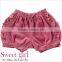 2014 children garment Japanese wholesale high quality cute fashion baby clothing ruffle pants with velour for girls