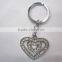 Fashion crystal keychai double heart charm bling bling