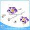 stainless steel wholesale piercing cheap flower unique industrial barbell jewelry