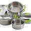 2015 new strainless steel cookware with silicone handle