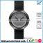 Brushed black case stainless steel Japan Miyota movement 3ATM water resistant grey nylon strap watch