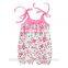 Baby Clothing China Pink Floral Pattern Cotton Romper for Gift Baby