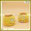 7*9cm Various face expression smile yellow small mini table pot for home centerpiece