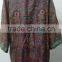 Indian Handmade Girls Nightwear Intimate Sleepware Kimono Bathrobe Vintage Silk Saree Nightgown