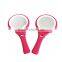 becautiful color hand held led light up cosmetic mirror/2 sides magnifying mirror