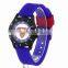waterproof quartz movement silicon superman watch for kids