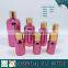 Purple electroplating glass essential oil bottle with cap and reducer plug