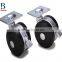 3" Black Rivet Nylon Furniture Caster With Plate and Brake