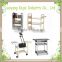 2016 newest design acrylic book cart with wheel library mobile book vehicles 3-layer book cart