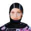 fashonable lycra hood all black spandex and polyester for female