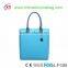 Beautiful designer candy color silicone beach bag lady fashion handbag