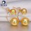 double stud earrings akoya pearl 6-8mm high luster golden /white color