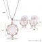 Wholesale Latest Design Fashion Necklaces Women Luxury Statement Diamond Jewelry Set SKJT0538