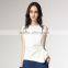 Women's Sleeveless Chiffon Blouse Top For Summer Fashion White Color Asymmetric Designs