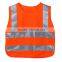 EN1150 polyester high visibility reflective custom kids/child safety vest apparel