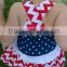 2016 best selling baby girls stripes ruffle 4th of july clothes