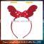 2016 Wholesale warm party baby girl headband christmas red reindeer headband