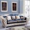 High quality post modern living room furniture sofa with crystal buttons/Chesterfield leather/fabric sofa AL044