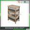 Cheap Wooden Nightstands Bedside Table with Wicker Drawers