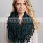 Fashion Women Winter Warm Knit Long Scarf Marled Tassel Infinity