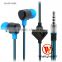 Wallyech Original New Style WHF-123 Top Quality Flat Cable Metal Earphone with Mic!!