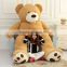 creative hot-selling super extral large 2.6 and 3.4m brown plush teddy bear toy doll