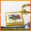 Promotional souvenir giveaways printing logo plating metal keychain