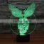 3D Optical Night Light Skull Wing 7 RGB Light Colors 10 LEDs AA Battery or DC 5V Mixed Lot