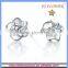 FS FLOWER - Lace With Diamond Stud Earrings
