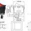 toy switch,4p IP54 waterproof rocker switch with lock,IP65 waterproof 4p locked rocker switch