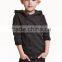 Daijun new design men black fleece plain zipper up baby wearing hoodie