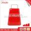 Red cowbell for sporting events with custom logo