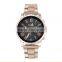 stylish color dial rose gold alloy geneva watch for women stainless steel wrist watch
