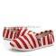 high level breathable canvas women shoes with colorful and bright