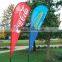 Fiberglass pole polyester fabric flag outdoor wholesale custom teardrop flag for advertising