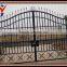 Wrought iron pedestrian gate and gate flower design