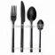 Black matte food grade 20pcs place setting flatware