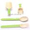 eco-friendly decorated wooden utensils Green polka Dot cutlery Wooden Spoons Forks scoops shabby chic vintage Party Supplies