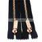 New Fashion Custom Ross Gold Metal Zipper For Garments