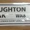 UK aluminum plate road /street sign