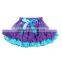 Direct manufacturer multi-color fluffy chiffon tulle skirt children dancewear baby girls tutu skirts