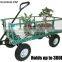 heavy duty mesh metal garden wagon , garden trolley