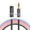 VOXLINK metal head gold plated 1m/2m/3m/5m/8m/10m 3.5 mm to 3.5mm Jack Aux stereo Audio Cable to Aux microphone Cable