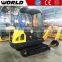 Light Weight 0.05m3 Bucket mini excavator rubber tracks with Nachi Pump