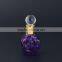 Various colors glass bottles for essential oil empty flower shaped glass perfume bottle with glass stopper