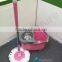 Easy Clean Magic Mop 360 Bucket 2 Heads Micro Fiber Spin Spinning Rotating Head