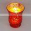 New design electroplated glass candle jars for Christmas decoration