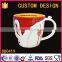 Children's day kids gift set with ceramic white rabbit water cups